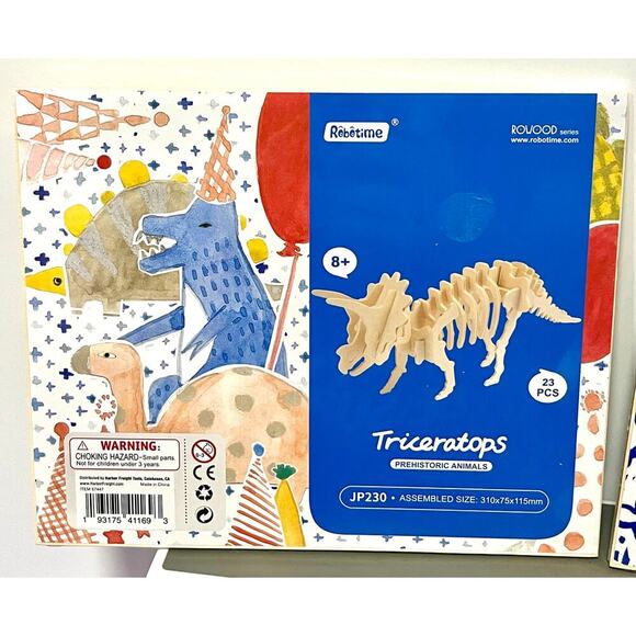 Sea Turtle Sea Animal & Triceratops 3D Wood Puzzles build woodwork - Picture 2 of 5